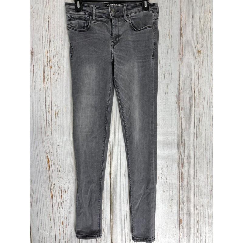 Express Legging Jeans Women Size 4 Gray Mid Rise Skinny Jegging Pants Cotton