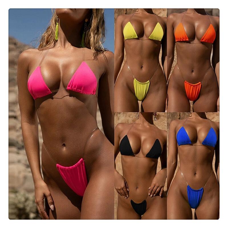 Extreme Sexy Mini Micro Bikini Sets Swimwear G-String Bottom Swimsuit For Women
