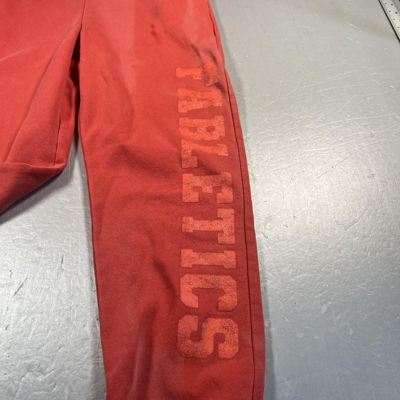 Fabletics Jumpsuit Womens M Red Fleece One-piece Hoodie Full Zip Lounge Logo