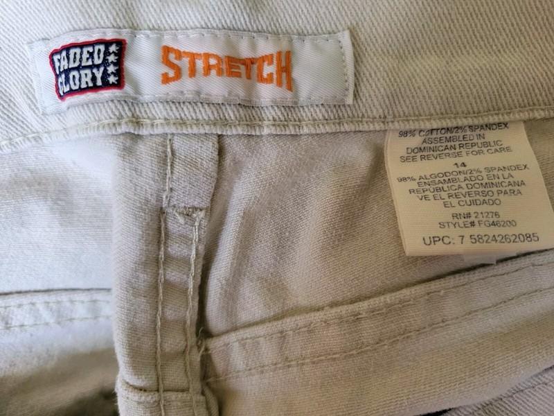 Faded Glory Stretch Women's Beige Jeans Size 14