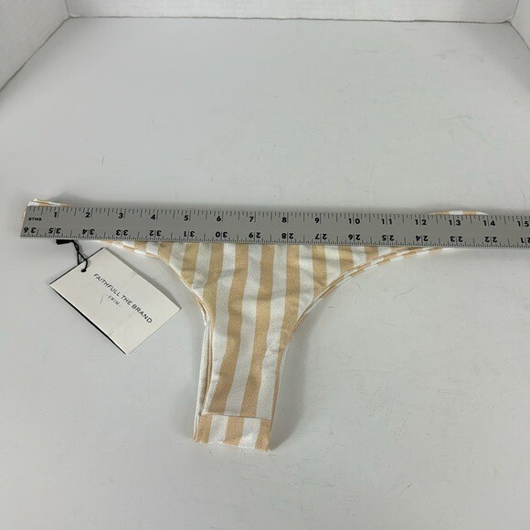 Faithfull The Brand Chrissy Bottom Zeus Stripe Nude US4 AU 8/S NWT