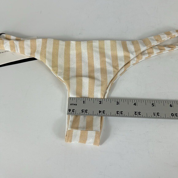 Faithfull The Brand Chrissy Bottom Zeus Stripe Nude US4 AU 8/S NWT