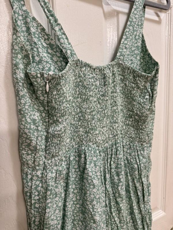 Faithfull The Brand River Seafoam Green Floral Culotte Jumpsuit Cottagecore XS 2