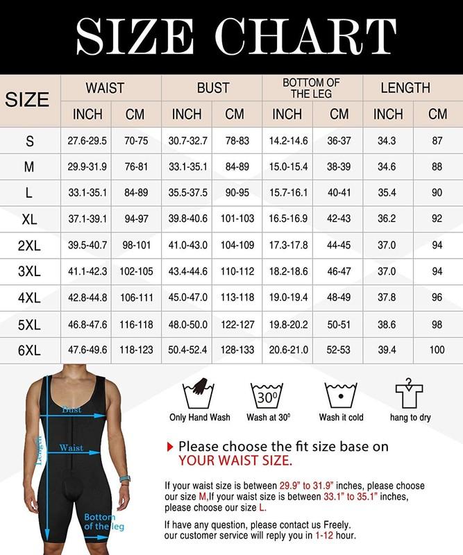 Fajas Men's Girdle High Compression Garment And Post Surgical Shapewear Bodysuit