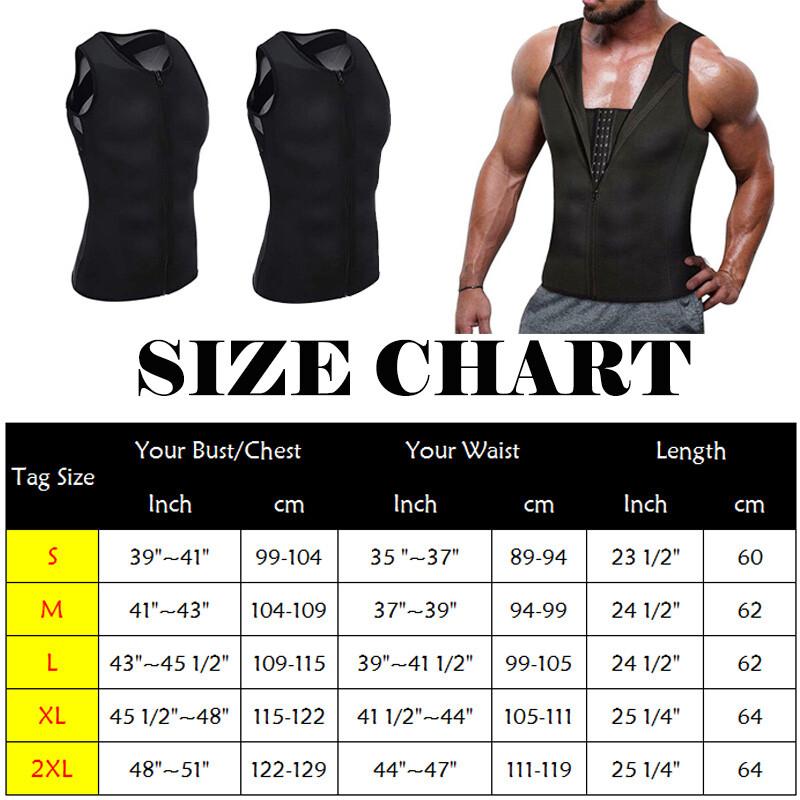 Fajas Para Hombres Reductora Men Sweat Shaper Sauna Chaleco Gym Abdomen Control