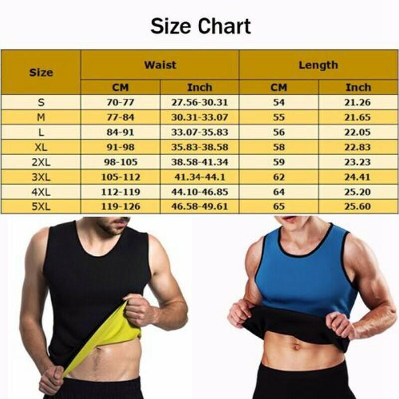 Fajas Para Hombres Reductora Men Sweat Shaper Sauna Chaleco Gym Abdomen Control