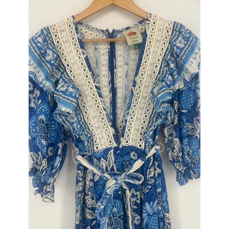 Farm Rio Full Of Flowers Ruffle Jumpsuit