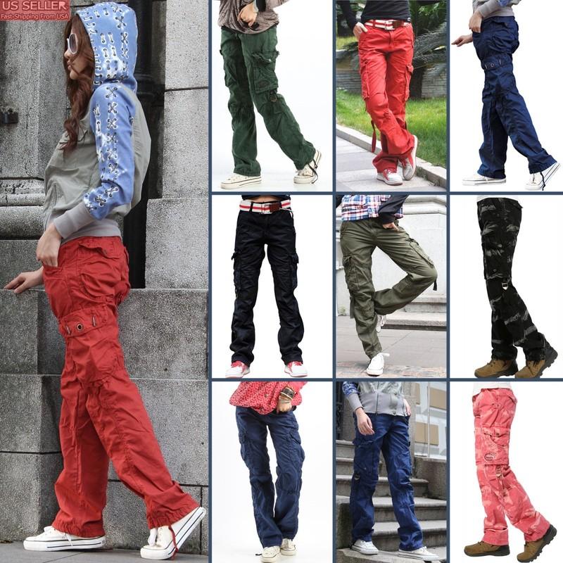 FASHIO Women’s 100% Cotton Tactical Pant Camping Hiking Army Cargo Combat