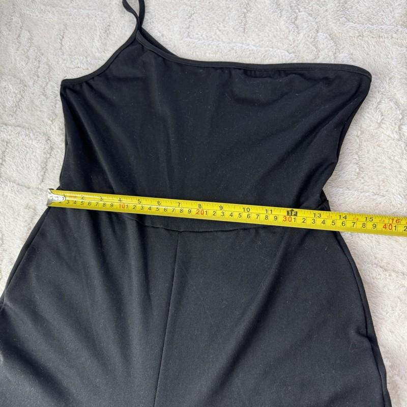 Fashion Nova Black Single Shoulder Stretch Bodysuit W Flare Legs Womens Size M-L