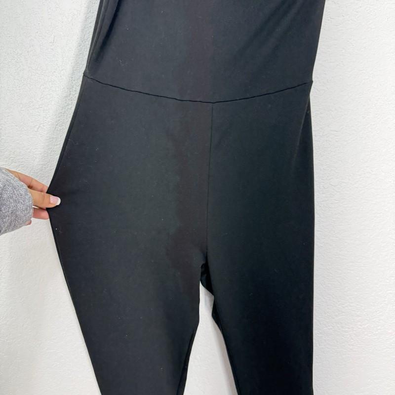 Fashion Nova Black Single Shoulder Stretch Bodysuit W Flare Legs Womens Size M-L