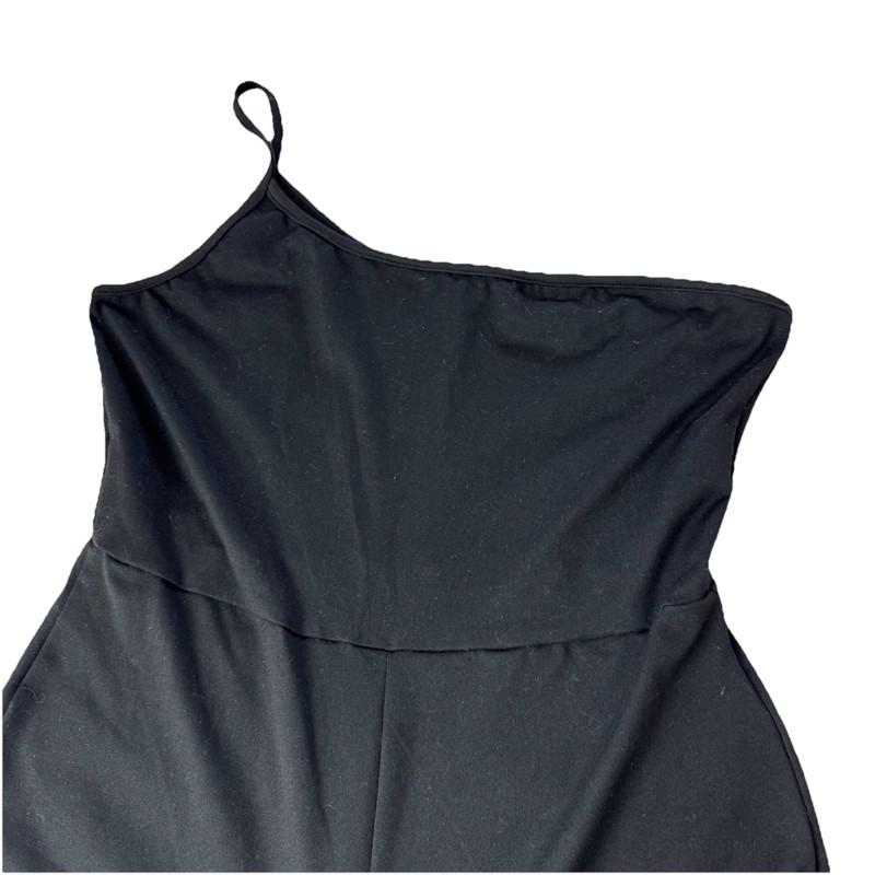 Fashion Nova Black Single Shoulder Stretch Bodysuit W Flare Legs Womens Size M-L