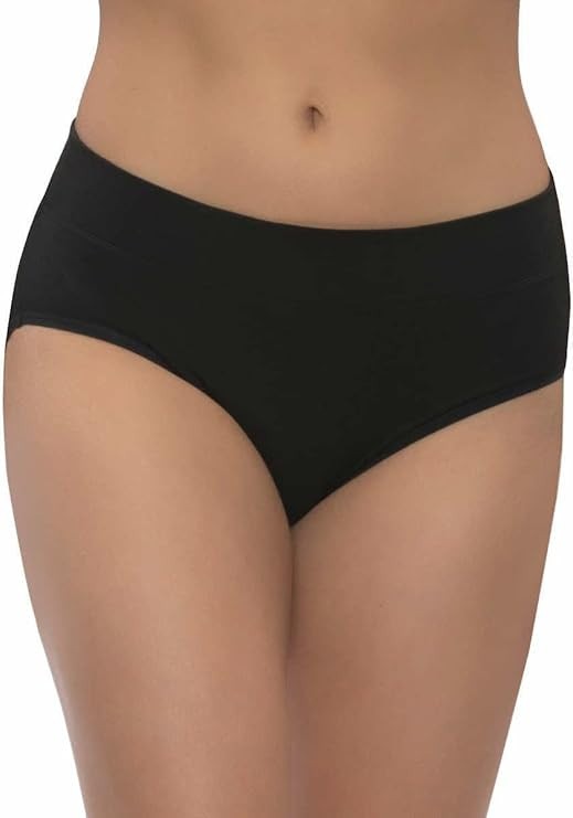 Felina Women's 5-Pack Pima Cotton Wide Waistband Hipster Multicolor Size S