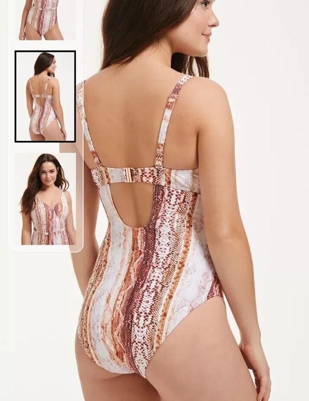 Figleaves Zagora Swimsuit Snake Print Multicolour 755374
