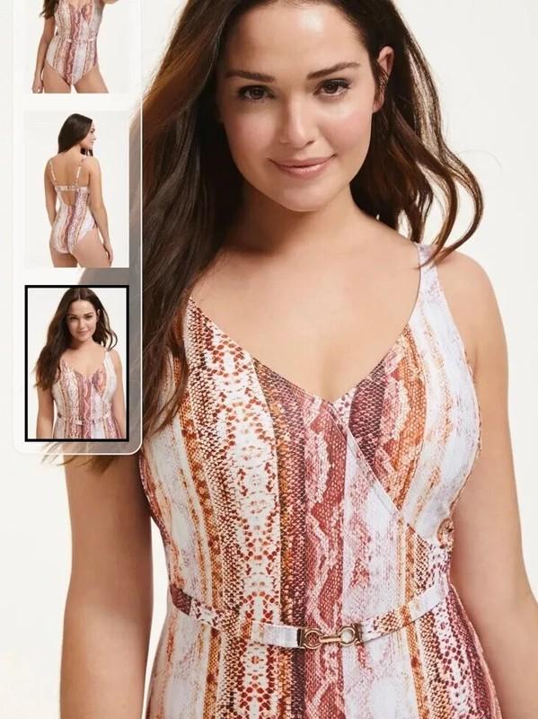 Figleaves Zagora Swimsuit Snake Print Multicolour 755374