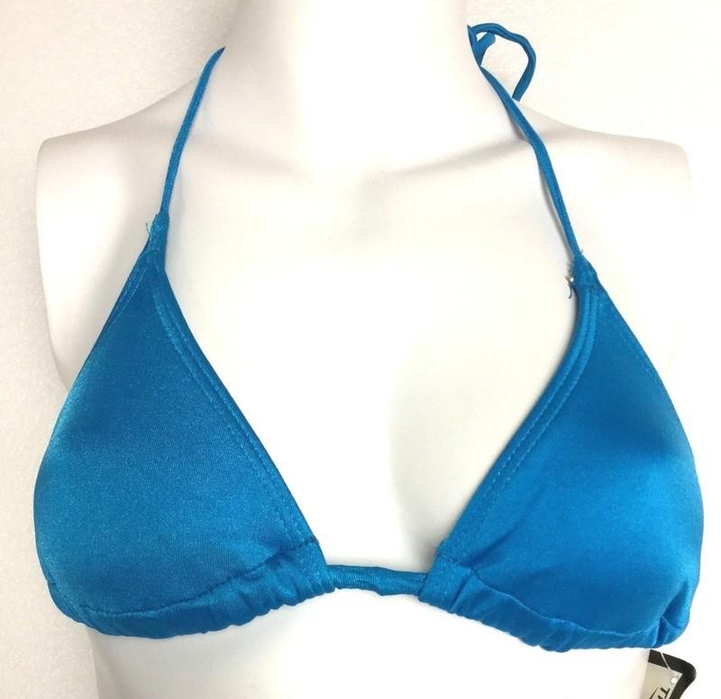 Finals String Bikini Swim Top Halter Tie Neck Lined Swimming Swimsuit Top