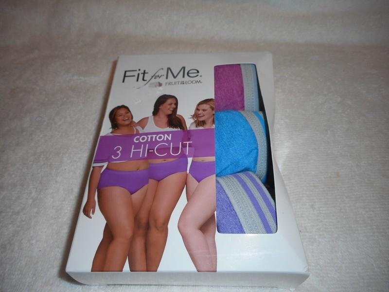 Fit For Me Fruit Of The Loom Women's 3 Pack Hi Cut Multicolor & Multiple Sizes