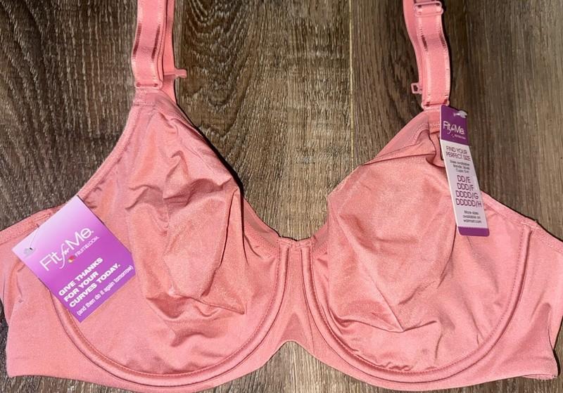 Fit For Me ~ Women's Unlined Underwire Bra Full Figure Desert Dusty Pink ~ 42G