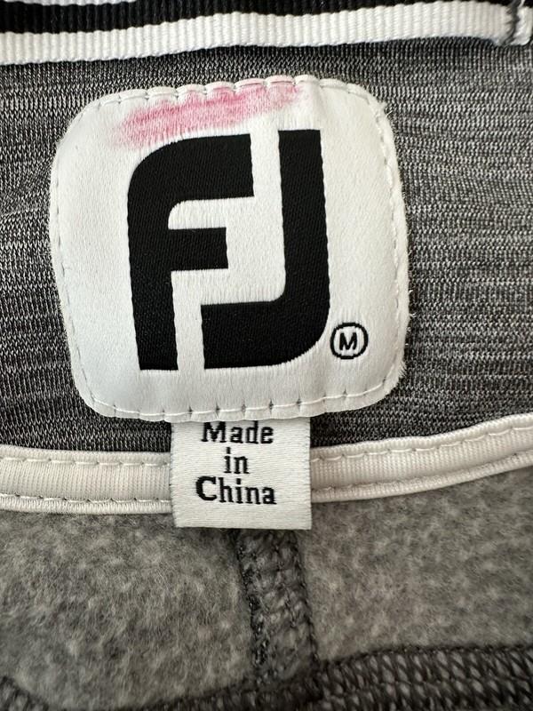 FJ Footjoy Jacket Women Medium Gray Stretch Golf Zip Up Workout Athleisure
