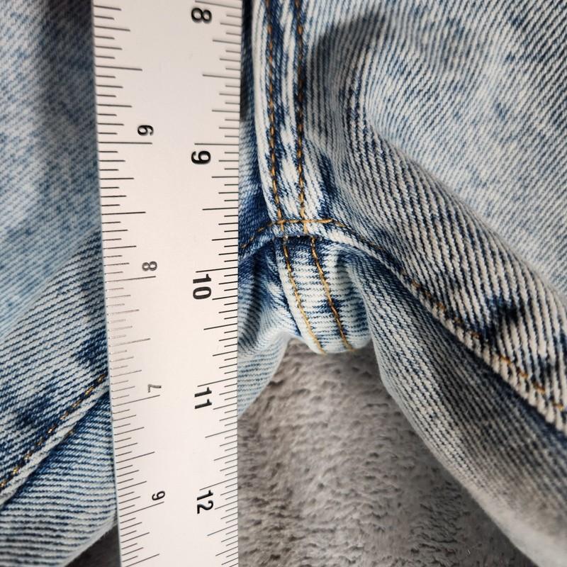 Flamingo Jeans Womens 38X29 Curve Blue Stretch Light Wash Distressed Rip