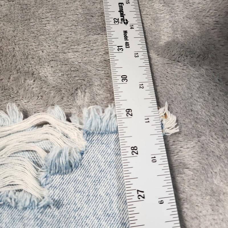 Flamingo Jeans Womens 38X29 Curve Blue Stretch Light Wash Distressed Rip