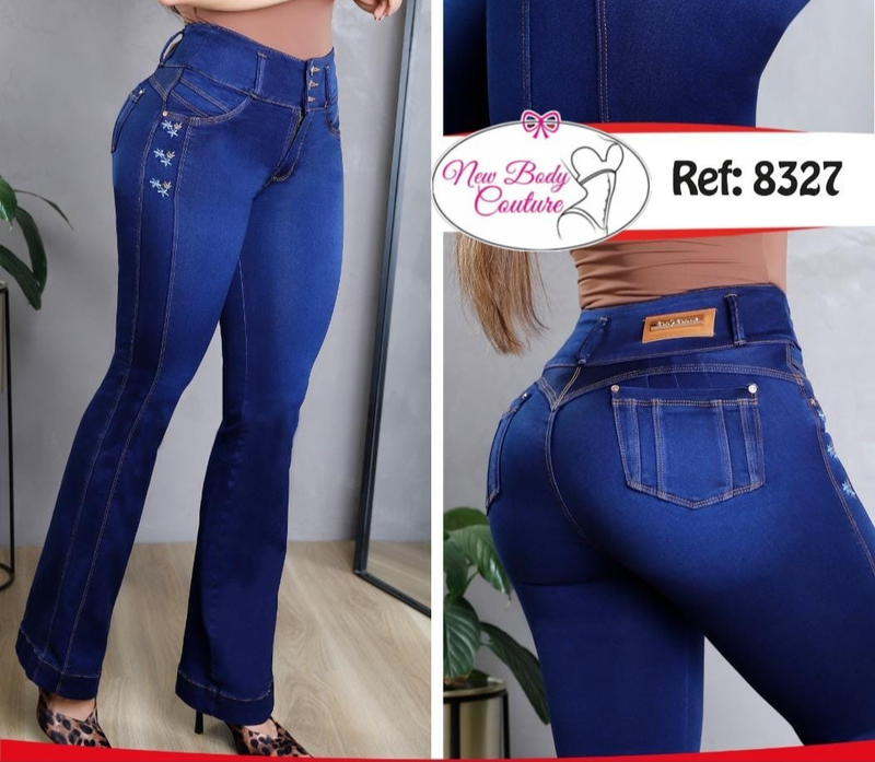 Flared Jeans Bon Bon Up Levanta Cola Colombianos Butt Lifter High Waist 8327