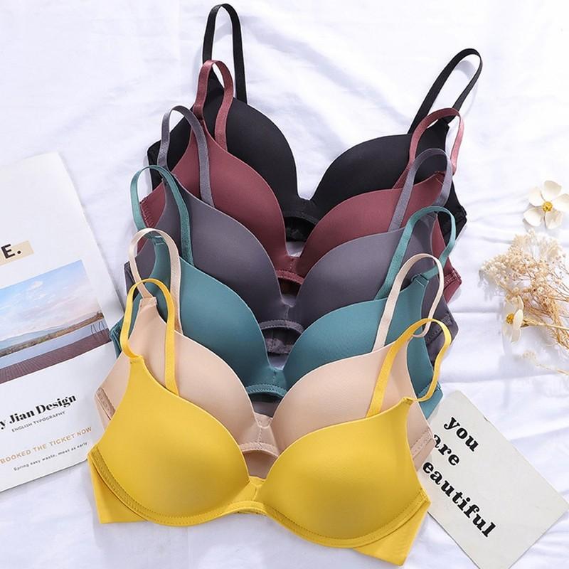 Flat-chested Small Cup Women Bras Sexy Lingerie Thin Padded Wireless Brassiere