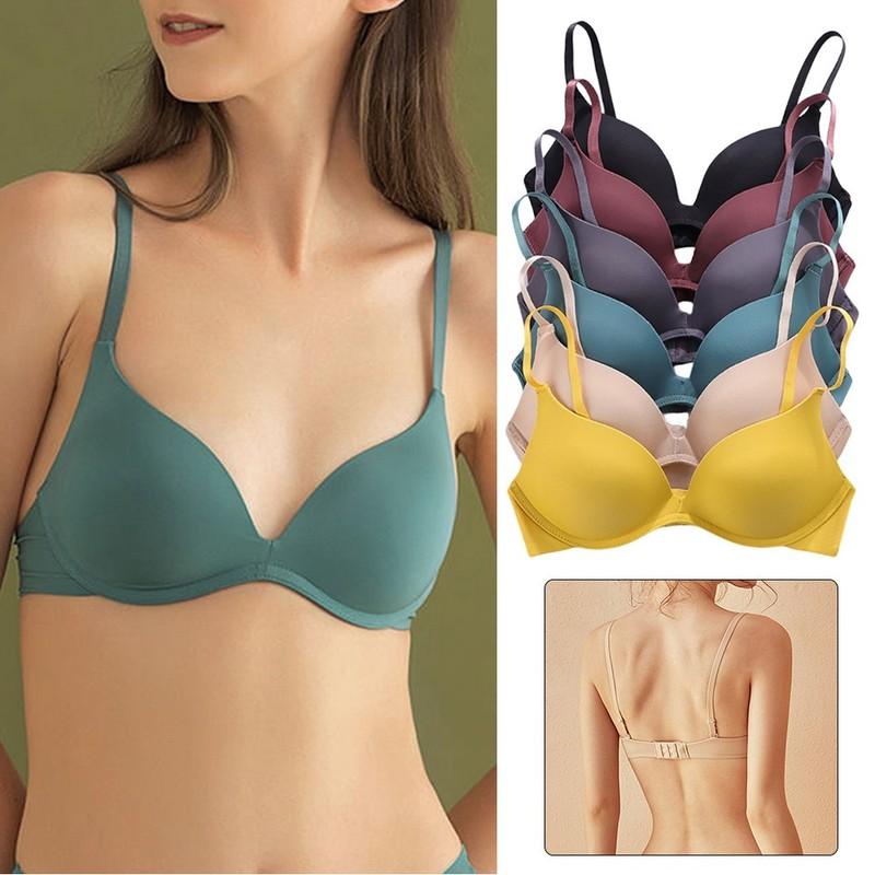 Flat-chested Small Cup Women Bras Sexy Lingerie Thin Padded Wireless Brassiere