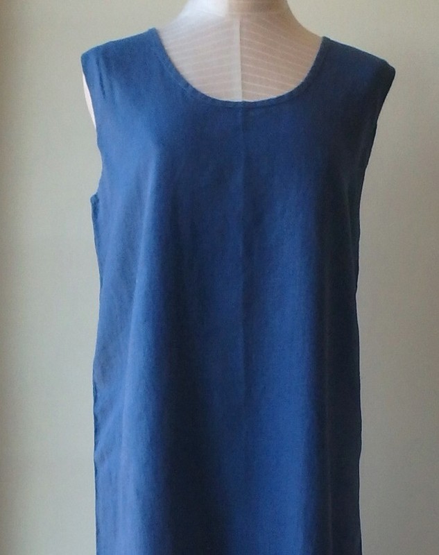FLAX Designs LINEN Maxi DRESS 1G & 2G NWT DELFT BLUE