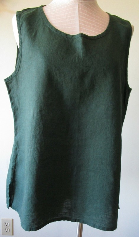 FLAX Designs Linen Tank 2G NWT Sunny Tank FOREST