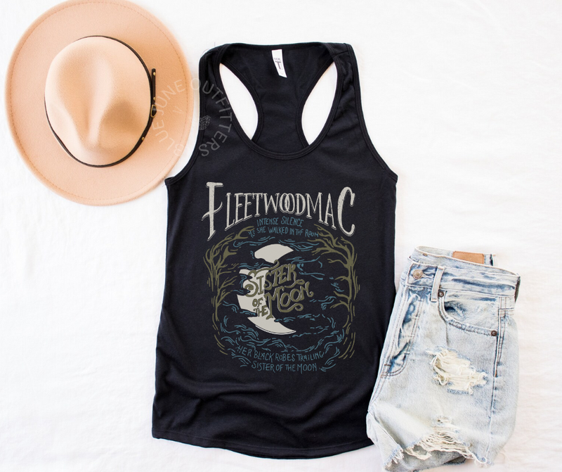 FLEETWOOD MAC TANK TOP WOMEN'S RACERBACK TANK RETRO BAND TANK TOP HIPPIE