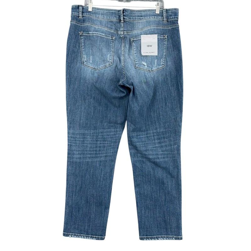 Flying Monkey Platinum Santa Monica Womens Jeans Size 18W Distressed Denim