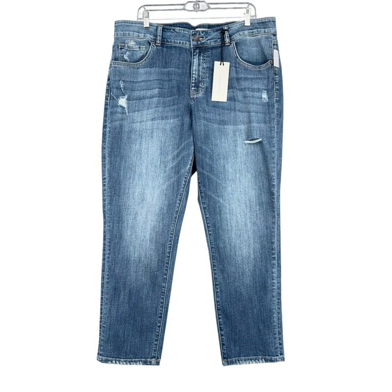 Flying Monkey Platinum Santa Monica Womens Jeans Size 18W Distressed Denim