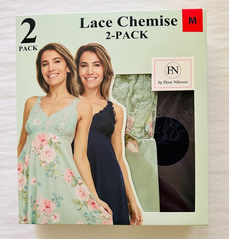 FN By Flora Nikrooz Women's 2 Pack Lace Chemise Size-M