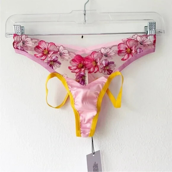 For Love & Lemons X Victoria's Secret Falling Floral Panty Size XXS New