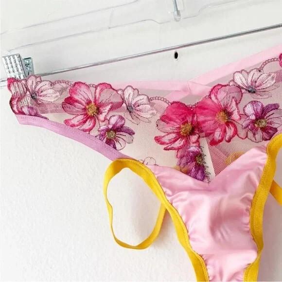 For Love & Lemons X Victoria's Secret Falling Floral Panty Size XXS New
