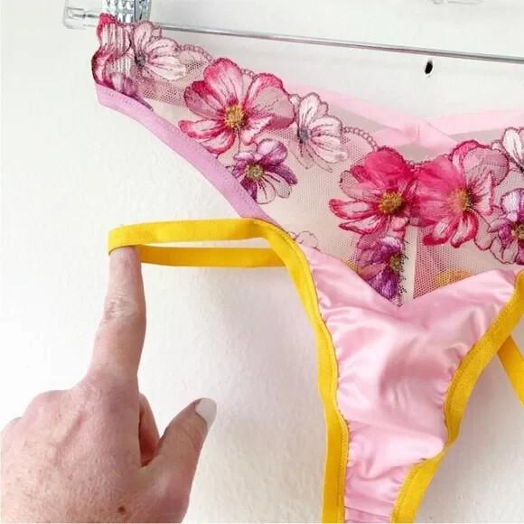For Love & Lemons X Victoria's Secret Falling Floral Panty Size XXS New
