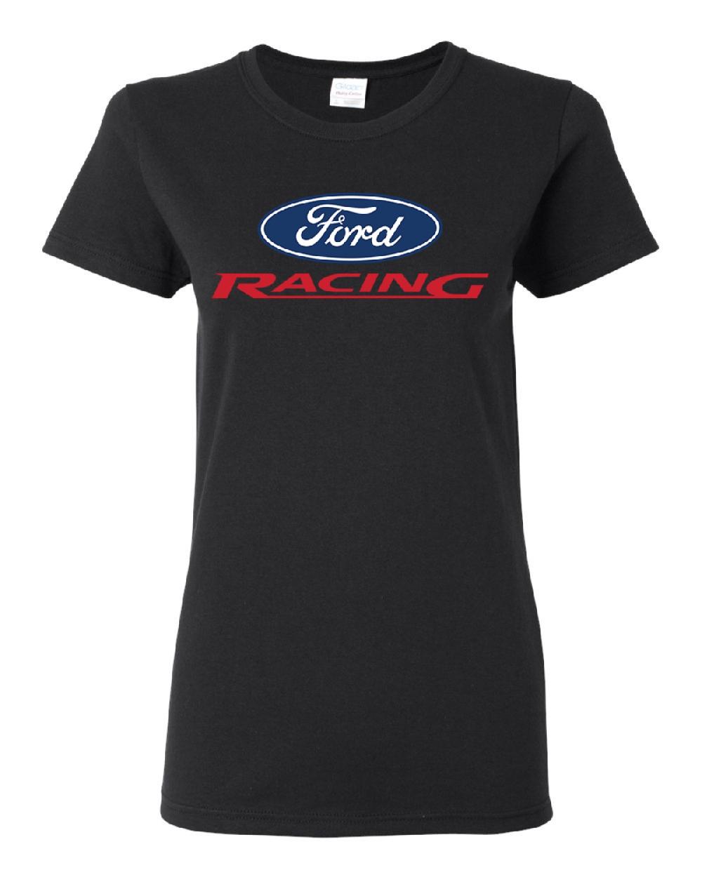 Ford Motor Co Auto Racing Classic Logo Womens Graphic T-Shirt