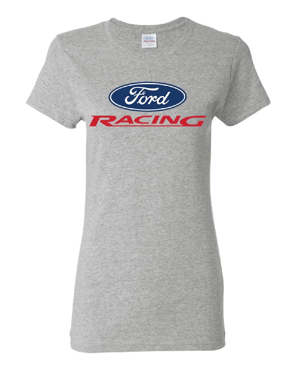 Ford Motor Co Auto Racing Classic Logo Womens Graphic T-Shirt