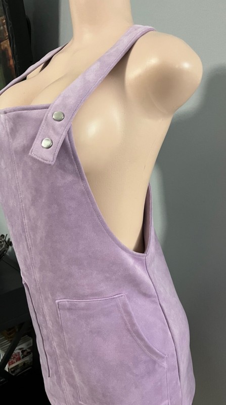 Forever 21 Light Purple/Lavender Suede/Velvet Jumper Women’s Size Medium