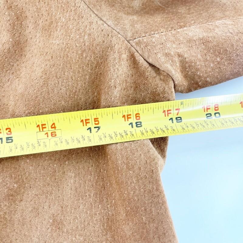 Forever 21 Womens Tan Suede Moto Jacket W/ Asymmetrical Zipper & Pockets Size L