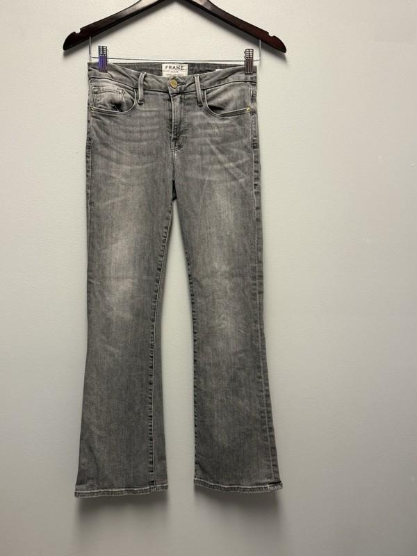 Frame Denim Le Crop Mini Boot Jeans Army Green Women’s Size 25 LCMB134