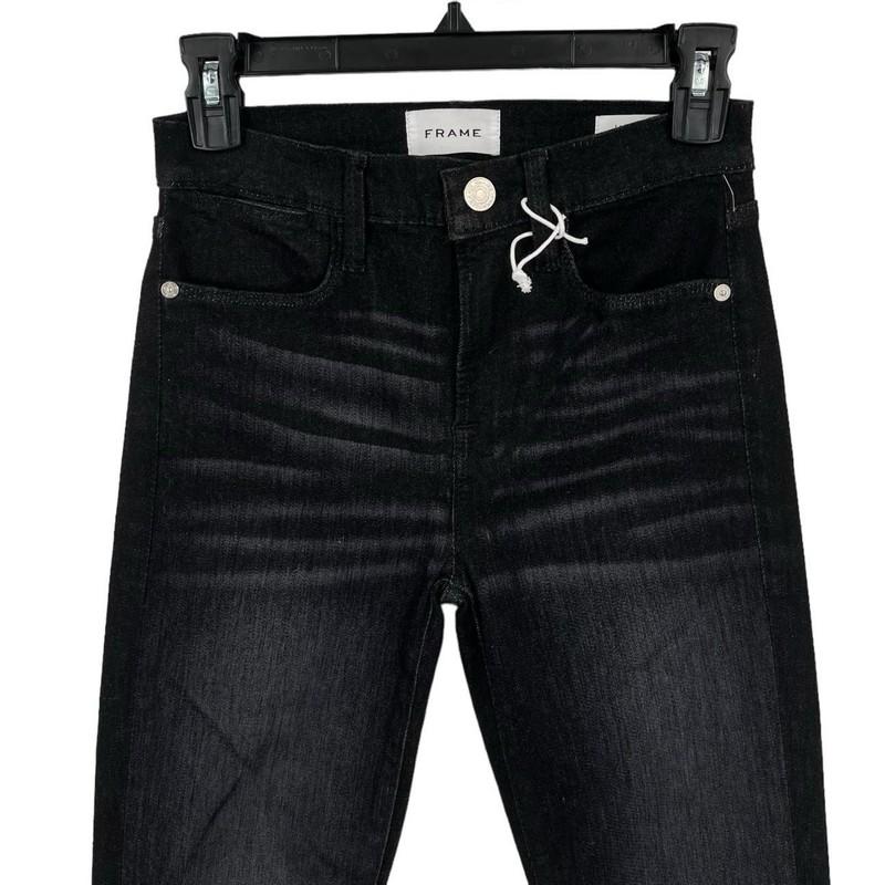 Frame Jeans Le High Waisted Skinny Black Size 24