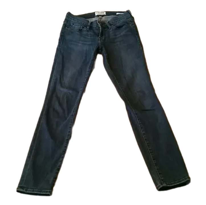 FRAME Jeans Le Skinny Jeans De Jeanne Crop Jeans Denim Jeans Blue Womens 26