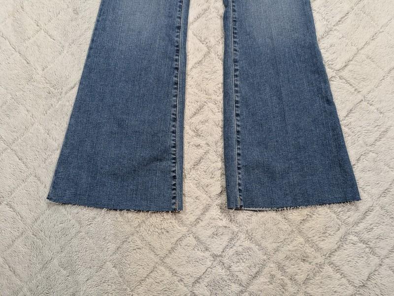 Frame Jeans Womens 29 Blue Bixby Le Easy Flare Raw Hem Denim Hi Rise NEW