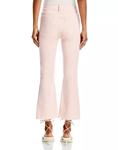 FRAME Le Crop Mini Boot Size 25 Dusty Pink Stripe