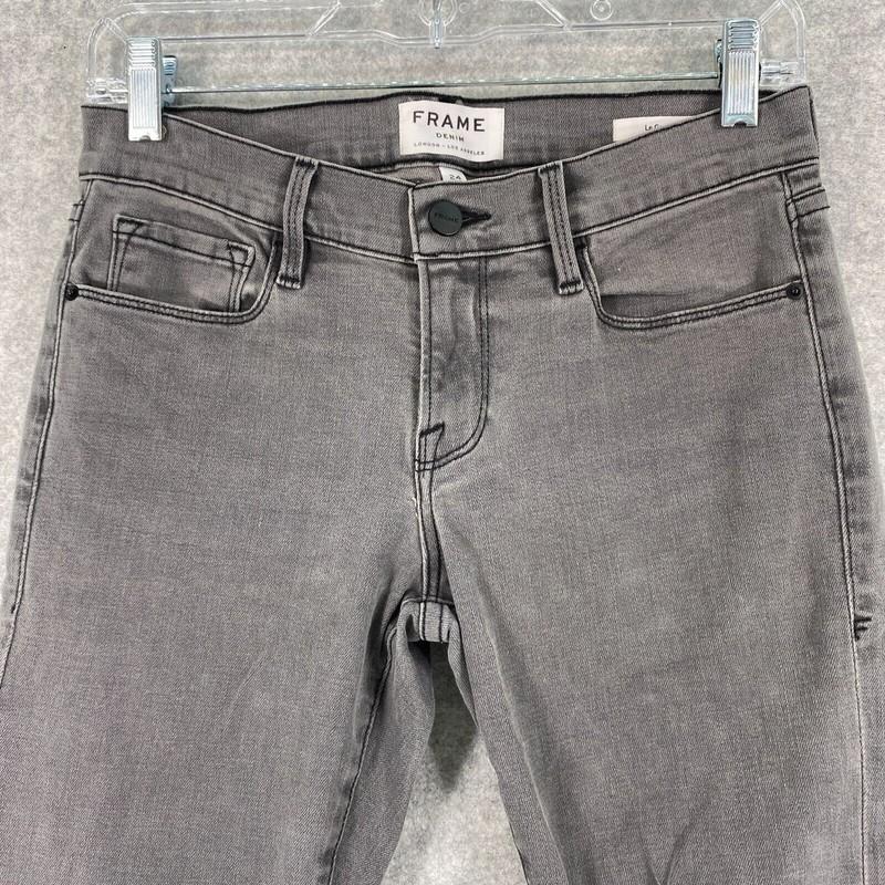 Frame Le Garcon Boyfriend Jeans Ashland Gray Denim Womens Size 24