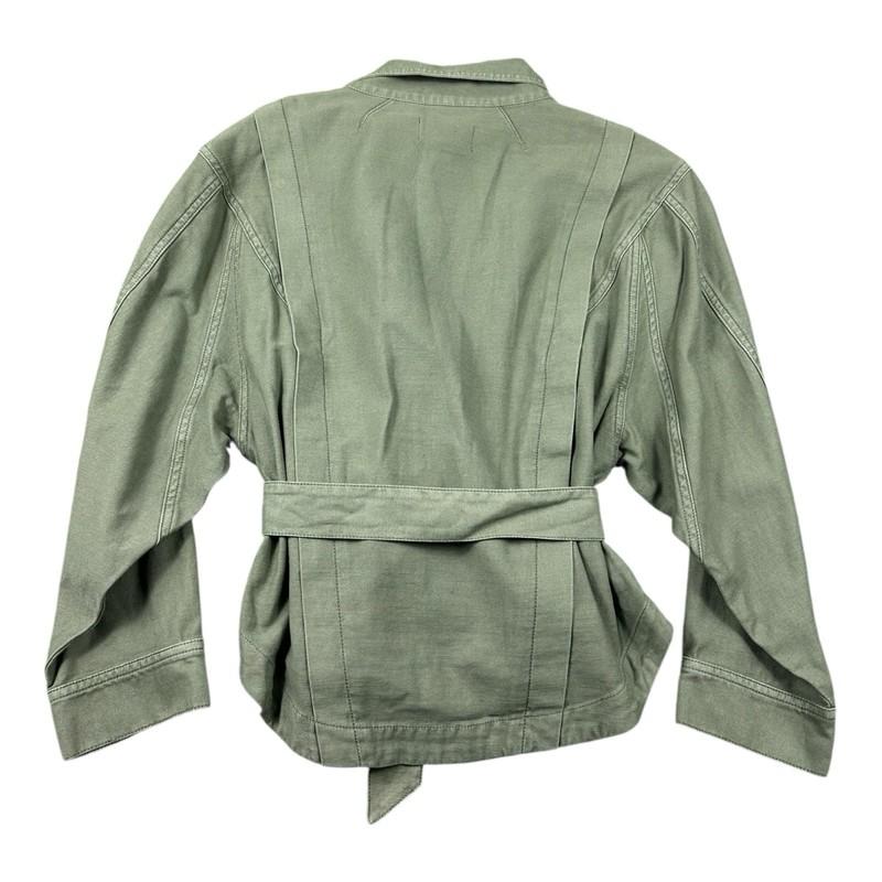 FRAME Women’s Green Twisted Shirt Jacket Size Small NWT 375$