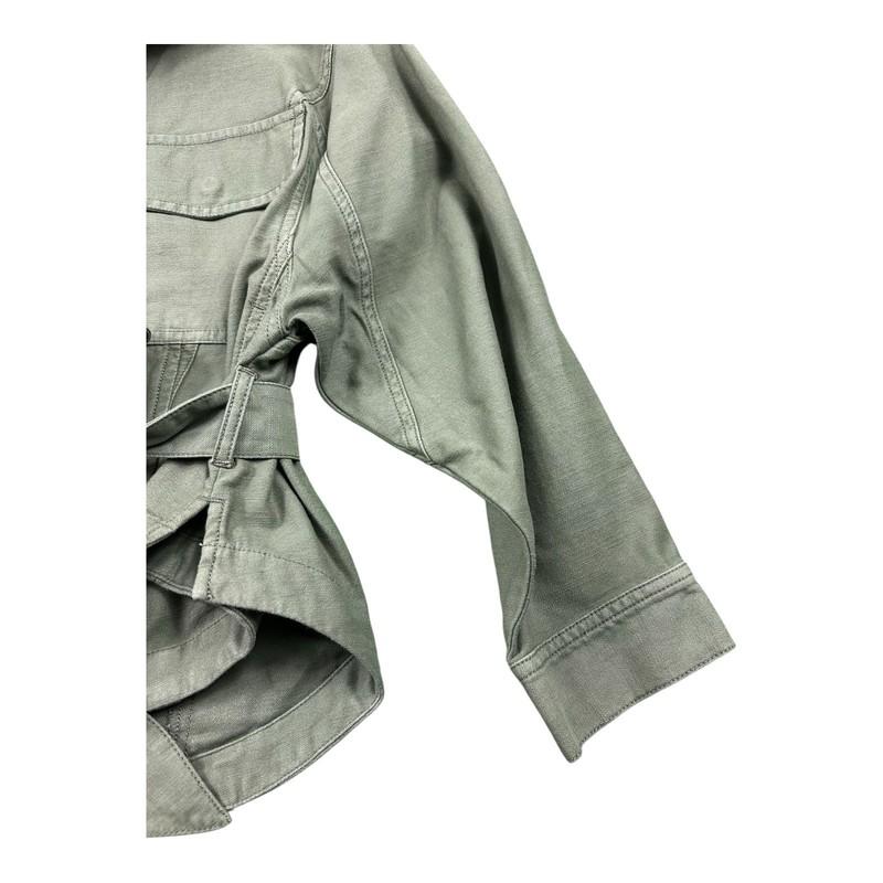FRAME Women’s Green Twisted Shirt Jacket Size Small NWT 375$