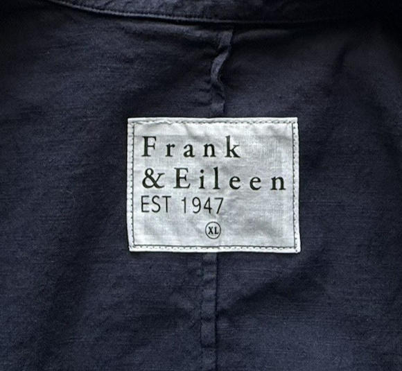 Frank & Eileen Dublin Women's XL Navy Open Front Blazer Cotton/Flax