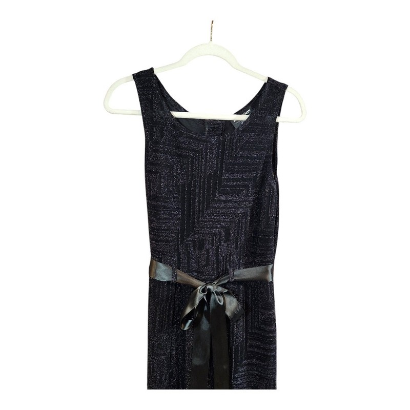 Frank Lyman Stretch Knit Sparkly Black Jumpsuit Special Occasion Women's US 8